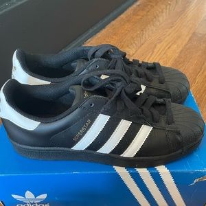 Adidas Superstar  - Black with gold accent - Women’s Size 8